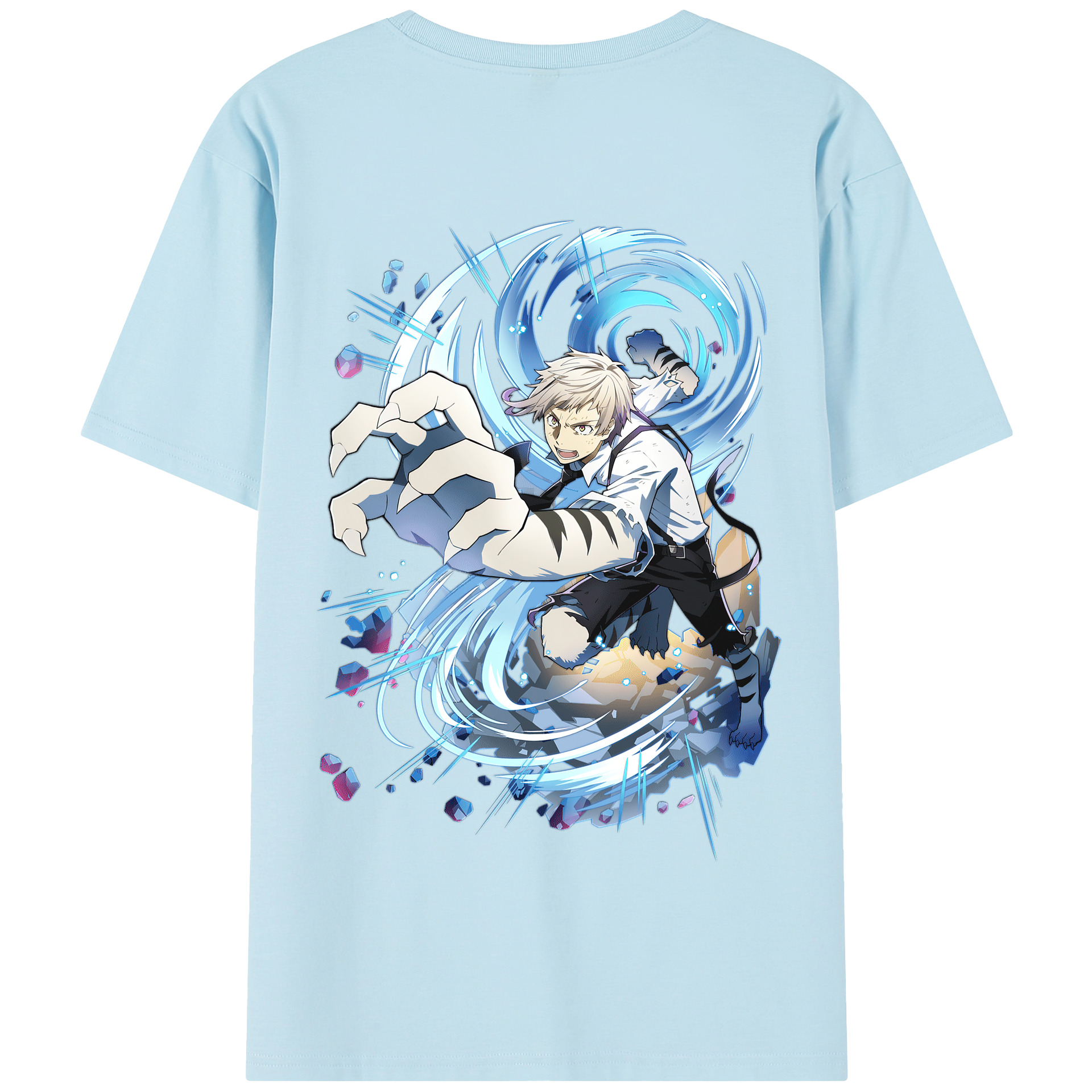 （画像用） 文豪ストレイドッグス Bungo Stray Dogs 綿100％半袖Tシャツ（背面プリント）